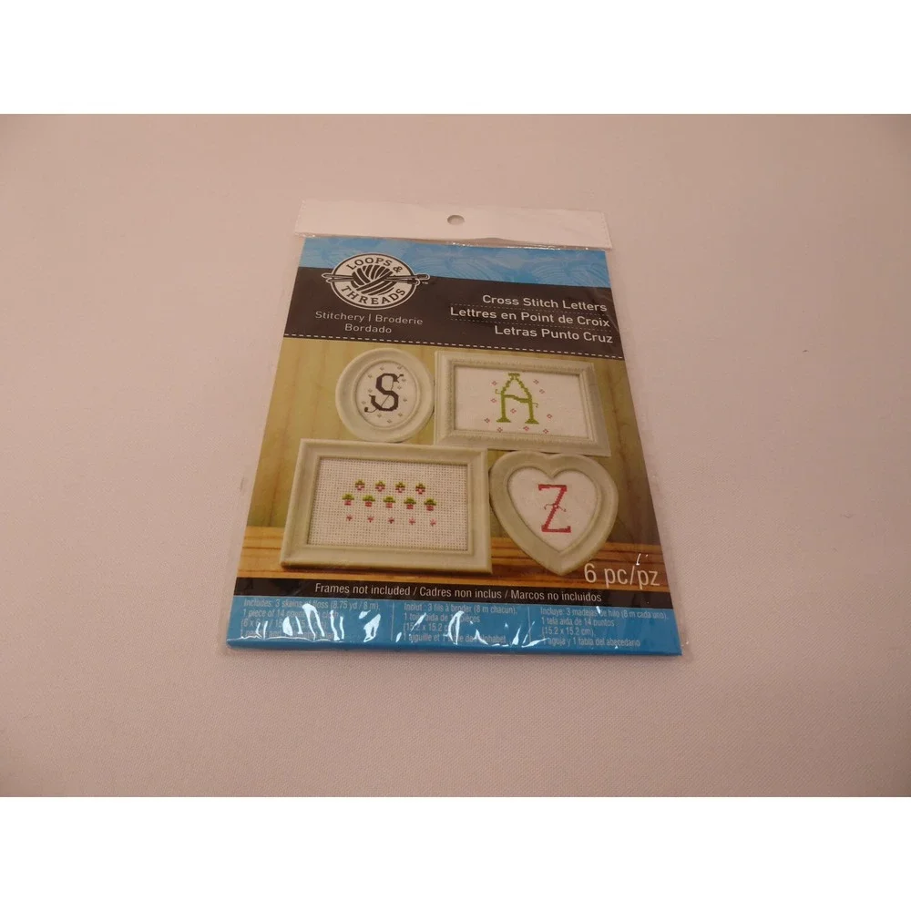 Loops & Threads Cross Stitch Letters 6 pc NEW Sealed